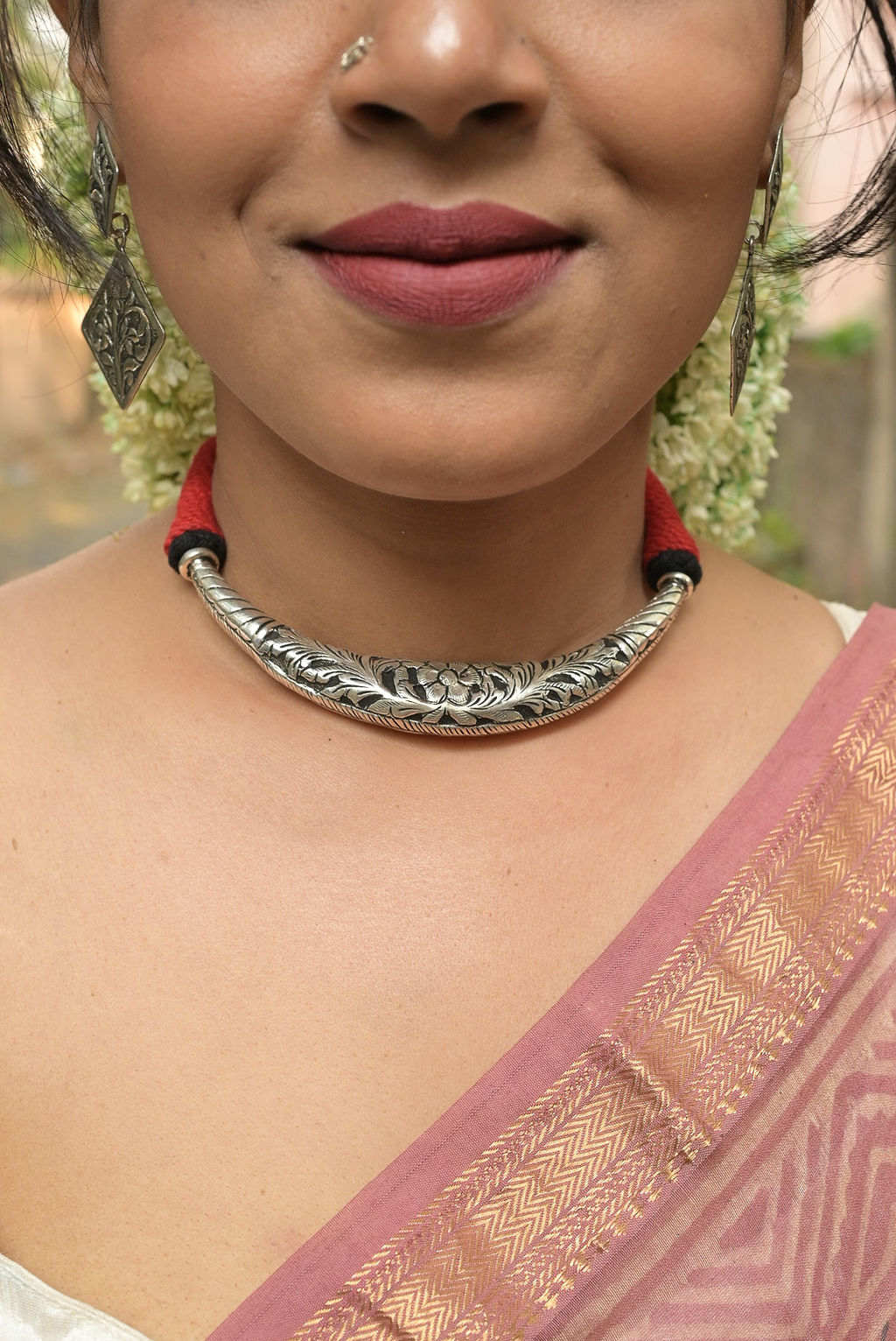 Silver Plated Hasuli Necklace