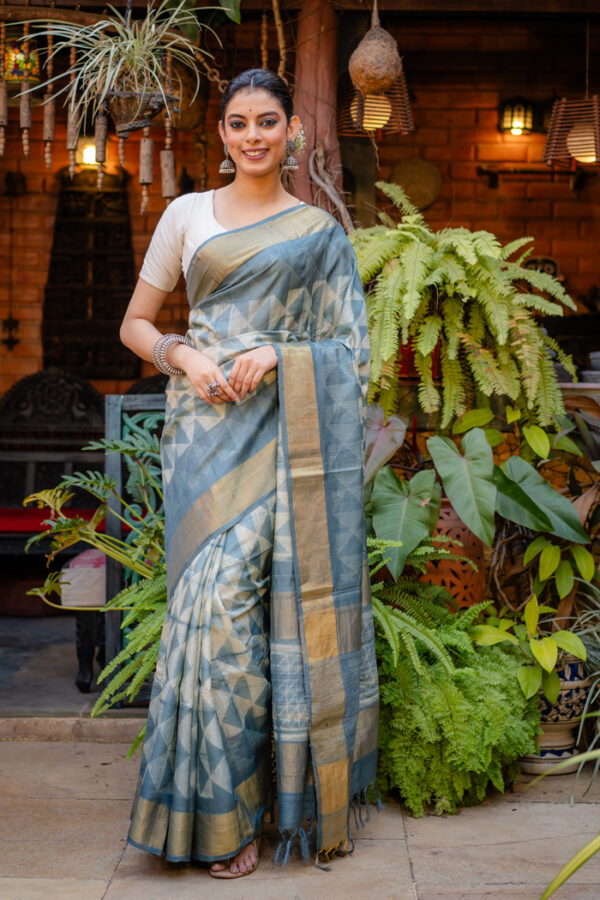 Handwoven Tussar Shibori