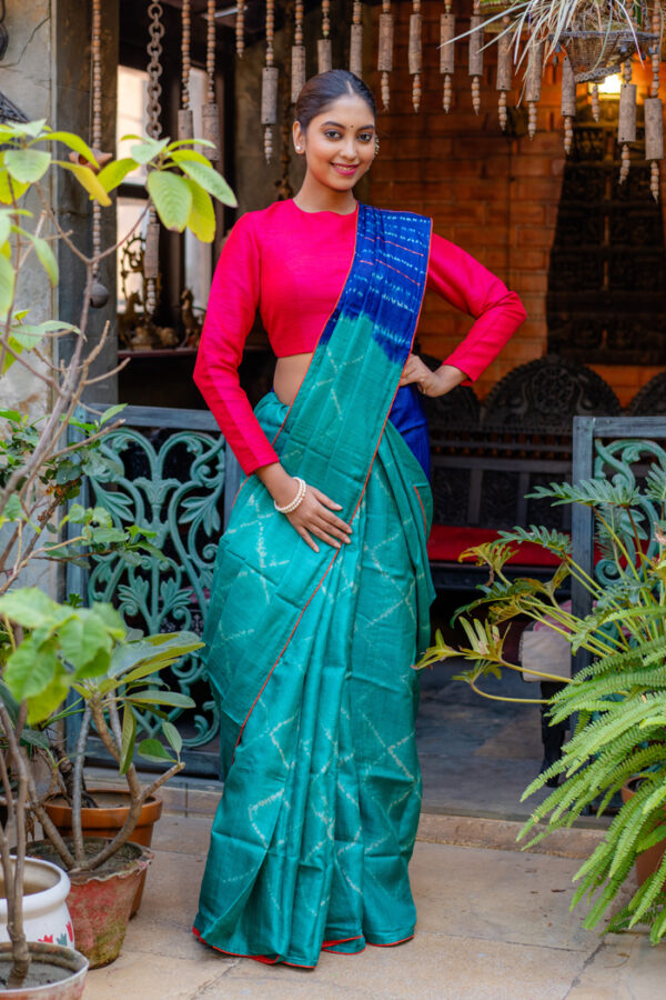 Handwoven Tussar Shibori