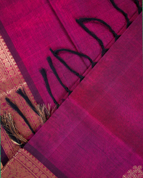 Regal Rani & Antique Gold Elegance Silk/Cotton Chettinad - Image 4