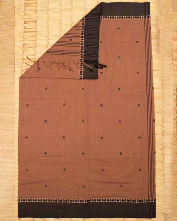 Mocha Dusk Dots Handwoven Cotton - Image 4