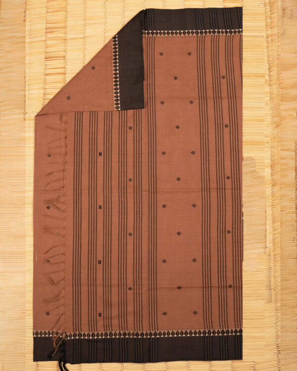 Mocha Dusk Dots Handwoven Cotton - Image 3