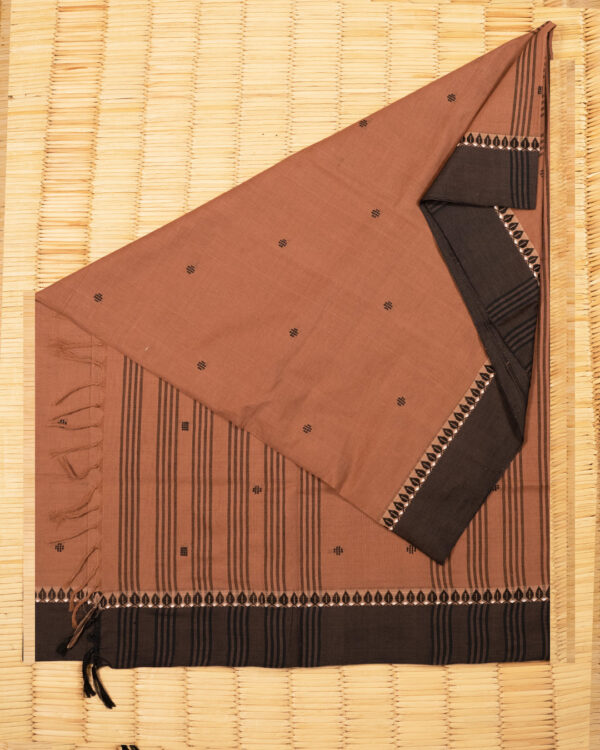 Mocha Dusk Dots Handwoven Cotton - Image 2