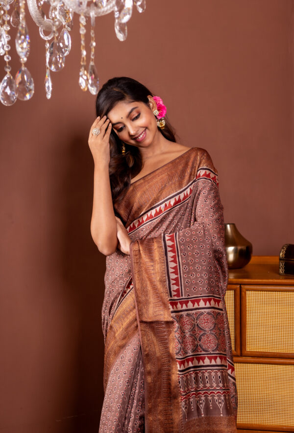 Deep Hues, Luminous Craft: Ajrakh on Silk Cotton - Image 2