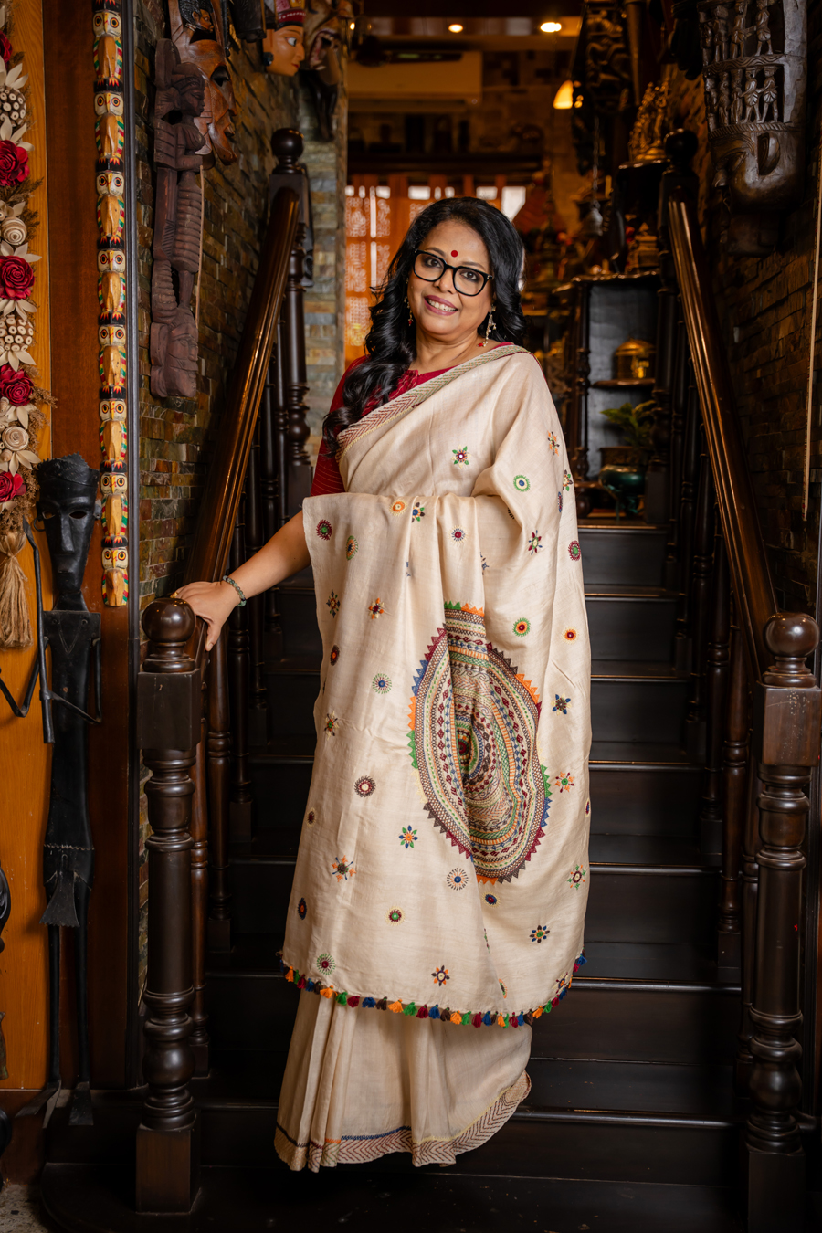 LAMBANI ON HANDWOVEN TUSSAR