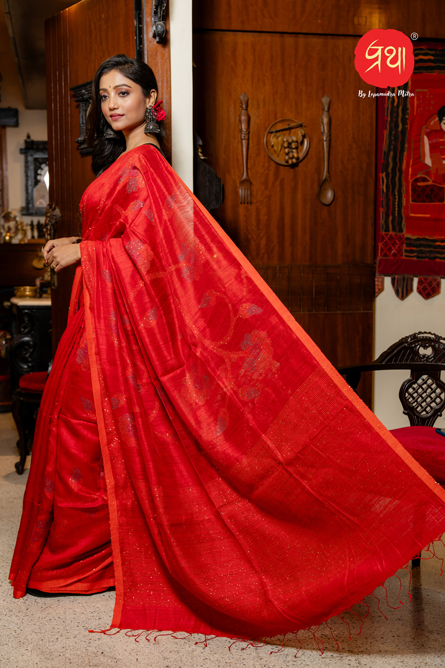 Handwoven matka jamdani
