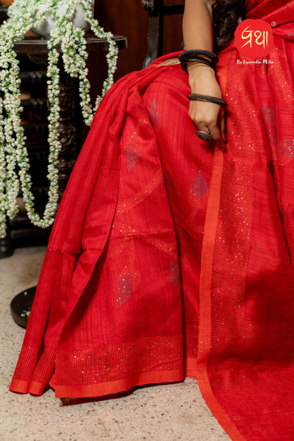 Handwoven matka jamdani - Image 4