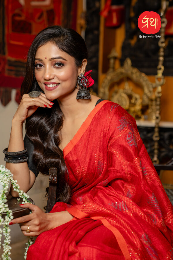 Handwoven matka jamdani - Image 3